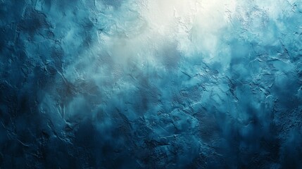 Light Blue Ombre Textured Wall with Subtle Sun Rays, Rustic Blank Background, Vintage Aesthetic