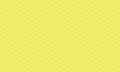 黄色い背景の斜めに傾いた細くて白い破線のボーダー模様