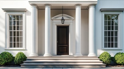 Elegant Home Entrance with Classical Columns