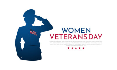 Happy Women Veterans Day United States of America background vector illustration
