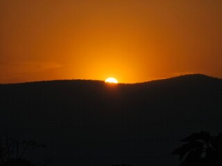 sunset in the mountains