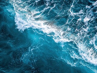 Powerful Turquoise Ocean Waves