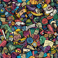 Obraz premium Seamless tile patterns combining cultural, modern, and botanical inspirations for commercial vector.