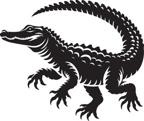 Alligator Silhouette Vector Design