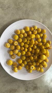 fresh tropical fruit Byrsonima crassifolia or Maricao Cimun