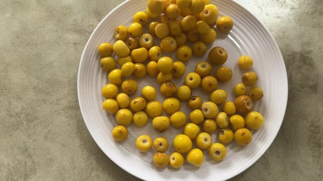 fresh tropical fruit Byrsonima crassifolia or Maricao Cimun