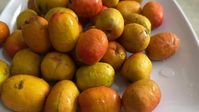 fresh tropical fruit, purple mombin, red mombin, great hog plum, chili plum, and Mexican plum