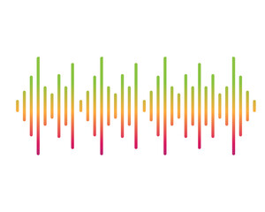 Sound waves vector illustration