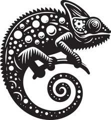 Chameleon Silhouette Vector Design
