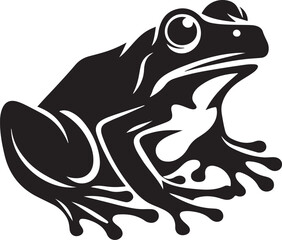 Frog Silhouette Vector Design