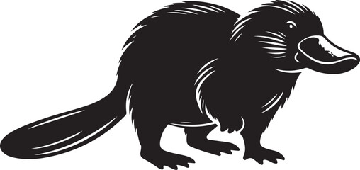 Platypus Silhouette Vector Design