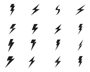Flash thunderbolt Template vector icon illustration vector