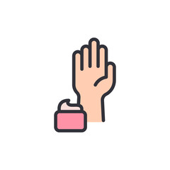 Hand Applying Cream For Skincare And Moisturization With Transparent Style