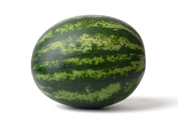 Fresh watermelon fruit on white background, Tropical fruit in summer season