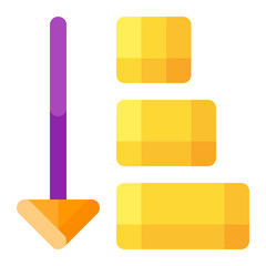 arrow sort amount down colored icon