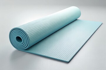 Yoga Mat Mockup Unrolled Front Angle with Editable Print Surface