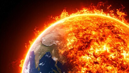 Solar flare. Solar storm. Earth on fire. Burning Earth. Geomagnetic disturbance. Magnetic storm. X-rays. Solar radiation. Solar activity. Solar wind. Coronal mass ejection. Plasma burst.