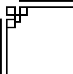 Chinese frame decorative corner isolated with transparent backgrounds design frame for your text or image, borders divider, labels, certificate completion template elements, photo framed minimalist