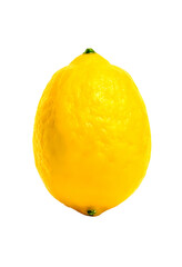 Bright and Zesty Yellow Lemon on a Minimalistic White Background - Fresh Citrus Fruit for Creative Designs and Projects Transparent png image