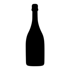 Elegant Silhouette of a Champagne Bottle Ready to Celebrate a Special Occasion