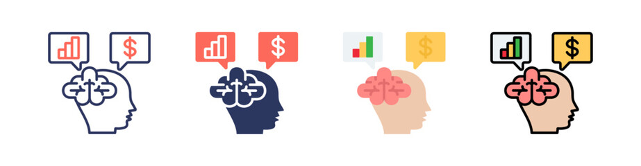 Buyer Behavior Multi Style Icon Set Vector 