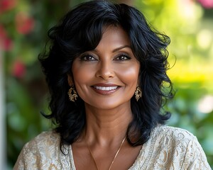 Confident Woman Portrait, Elegant Style, Professional Headshot