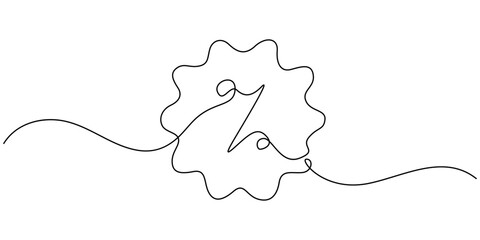 Black Friday sale concept in continuous line. Tag emblem with percent discount. Linear background of percent sign. One continuous line drawing of a percent sign, One continuous line drawing blank.