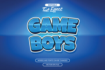 Game boys editable text effect with modern text style