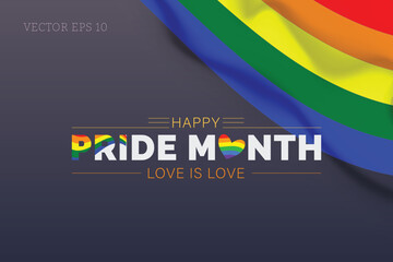 Love Is Love Rainbow Arch Pride Poster