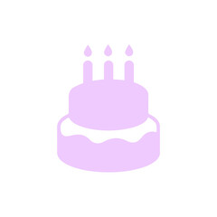 Birthday cake clip art design on plain white transparent isolated background for card, shirt, hoodie, sweatshirt, apparel, tag, mug, icon, poster or badge