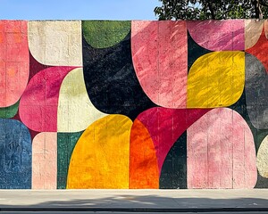 Vibrant, abstract mural