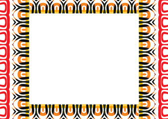  Traditional Indonesian batik for decorating a4 landscape certificate, diploma, announcement, advertisement