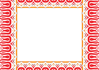  Traditional Indonesian batik for decorating a4 landscape certificate, diploma, announcement, advertisement