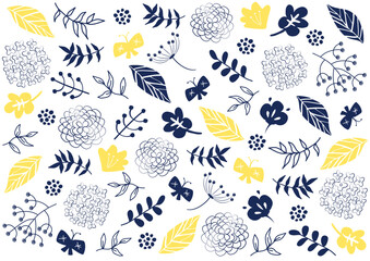 北欧風花柄パターン