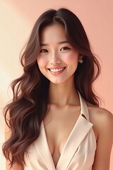 Elegant AI-Generated Portrait of a Young Woman in Floral Headpiece—Fantasy Beauty Style for Digital Art & Editorial Use

