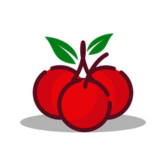 cherry fruit logo design,vector,symbol,illustration,food,vector, fruit, logo, food, cherry, fresh, illustration, icon, juicy, organic, healthy, sweet, sign, natural