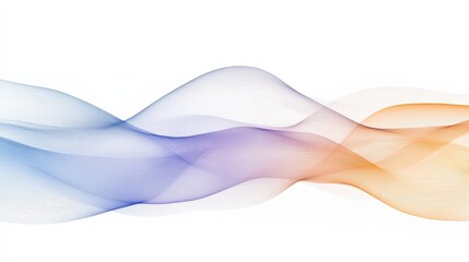 Obraz premium Abstract Skyline with Flowing Lines and Holographic Textures