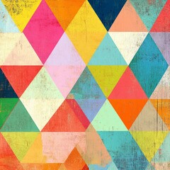 Colorful Geometric Triangle Pattern Background