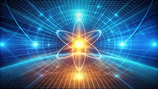 Vibrant Atomic Energy Grid, radioactive background