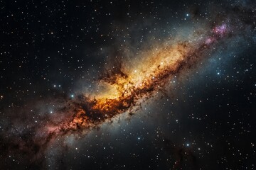 Fototapeta premium Cosmic Nebula in Dark Night Sky