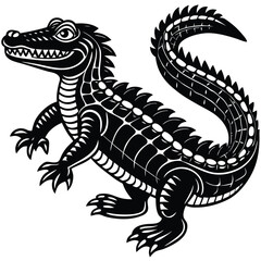 Adobe IlluAlligator head silhouette emerging from the water
strator Artwork