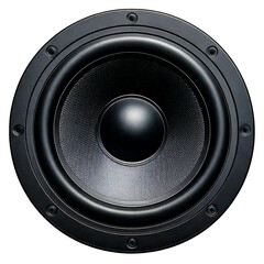 Speaker black isolated on transparent or white background