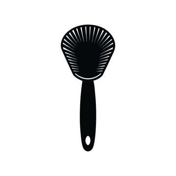 black cocktail strainer on white background clip art preview