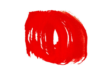 Red watercolor background. Artistic hand paint. Isolated on transparent background.
