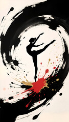 Abstract Artistic Gymnastic Design 001