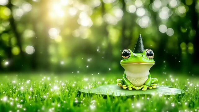 Enchanted Frog in a Magical Forest