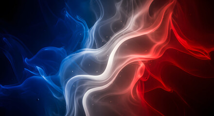 Fototapeta premium Abstract Smoke Blue White Red