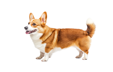 Welsh Corgi Pembroke Dog Cut Out on Transparent Background