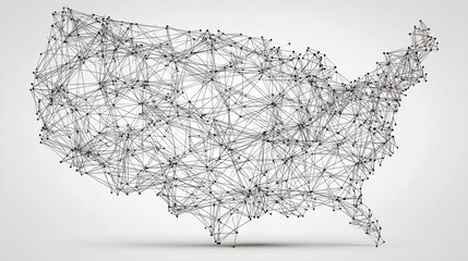 Obraz premium Comprehensive view of the united states featuring an in-depth map with an emphasis on economic ethics and intelligence