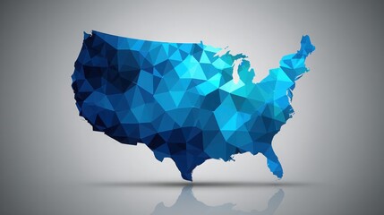 Obraz premium Detailed map of the united states representing quantum economic prediction engine for financial insights